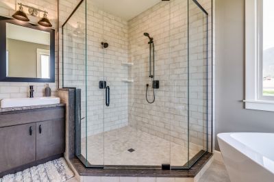 Tile and Glass Shower Walls